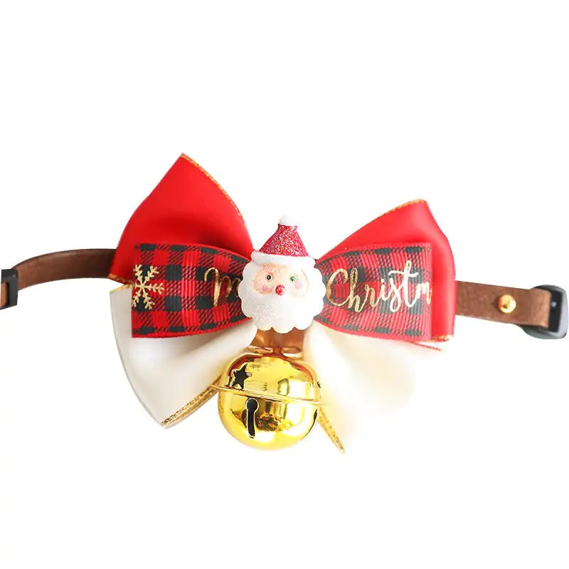 Christmas Pet Collar Bow Tie