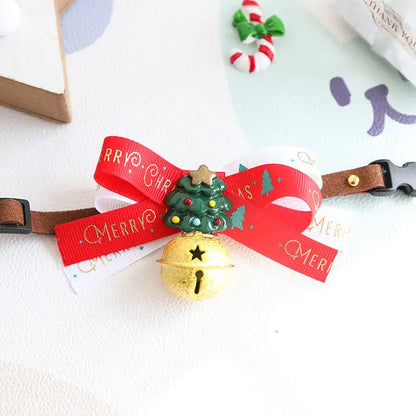 Christmas Pet Collar Bow Tie