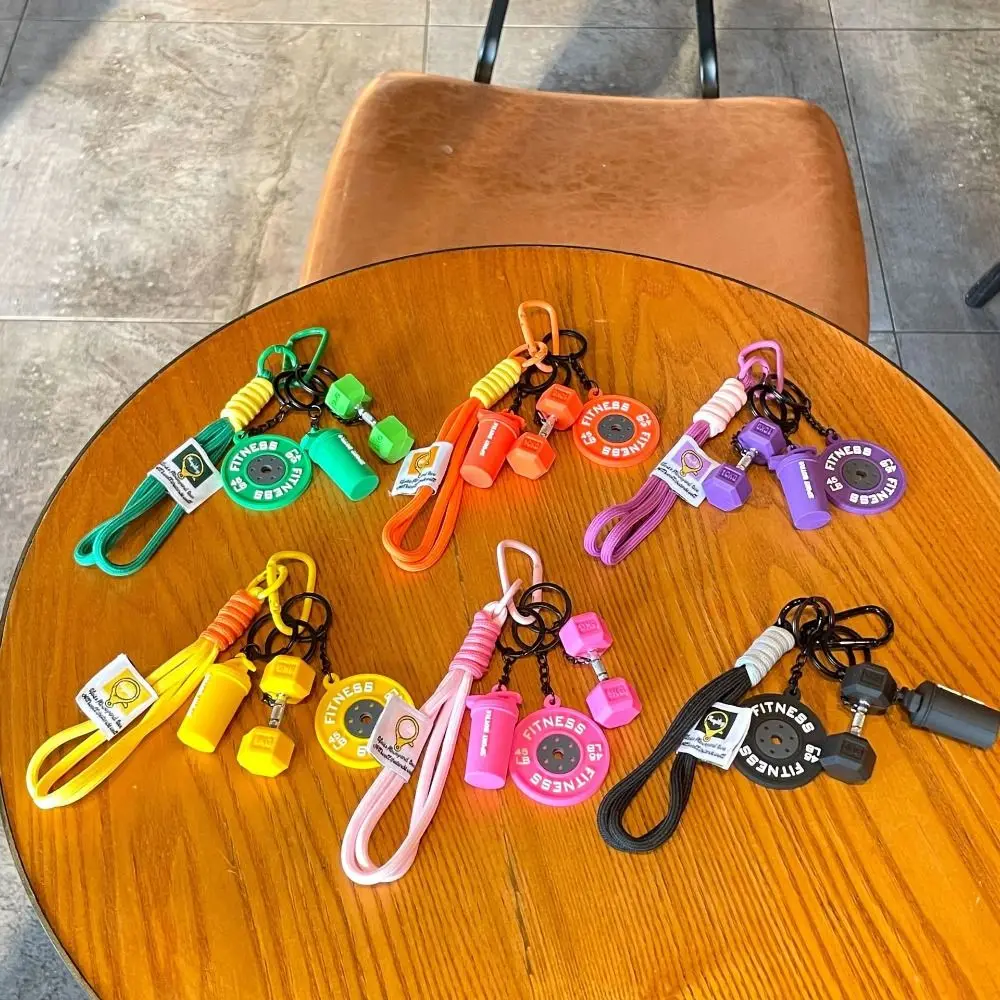 Llavero creativo de pesas desmontables tipo barra, diseño simulación de mancuernas, estilo fitness, accesorio INS para bolso o llaves, regalo para amigos