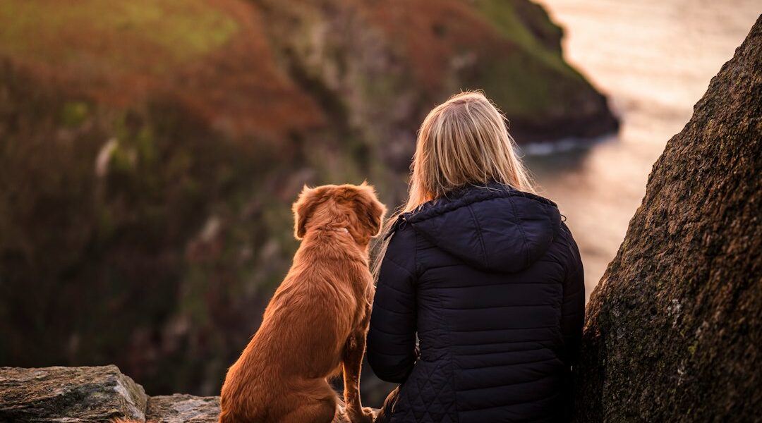 Puente festivo con mascotas: checklist para viajar con tu perro o gato Perro disfrutando del aire libre junto a su cuidadora durante una escapada