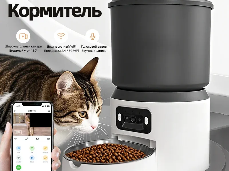 Cómo organizar la alimentación de tu gato cuando no estás en casa Alimentador automático inteligente de 4 litros para gatos