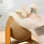 Rascador de Madera y Sisal para Gatos con Pelota Interactiva - imagen 14