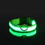 Nylon LED Night Safety Flashing Glow In The Dark Dog Leash Dogs Luminous Fluorescent Pet Dog Collar - imagen 13