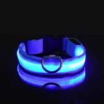 Nylon LED Night Safety Flashing Glow In The Dark Dog Leash Dogs Luminous Fluorescent Pet Dog Collar - imagen 8