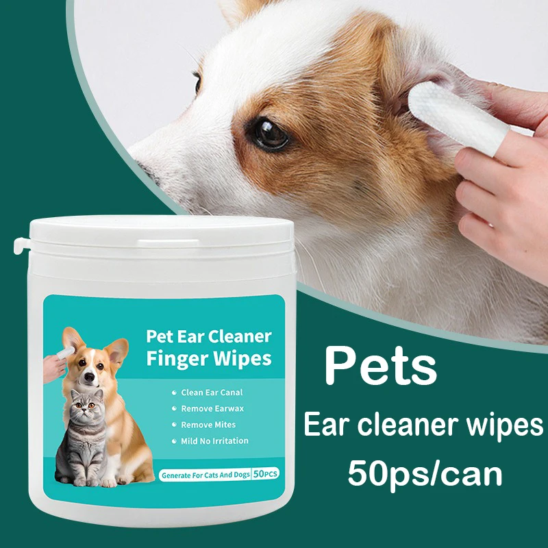 Toallitas para limpiar los oídos de perros y gatos