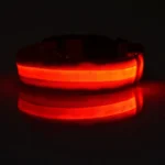 Nylon LED Night Safety Flashing Glow In The Dark Dog Leash Dogs Luminous Fluorescent Pet Dog Collar - imagen 21