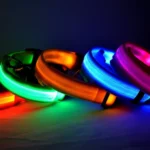 Nylon LED Night Safety Flashing Glow In The Dark Dog Leash Dogs Luminous Fluorescent Pet Dog Collar - imagen 20
