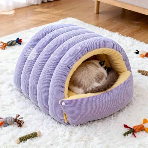 Cama cueva para gatos y perros